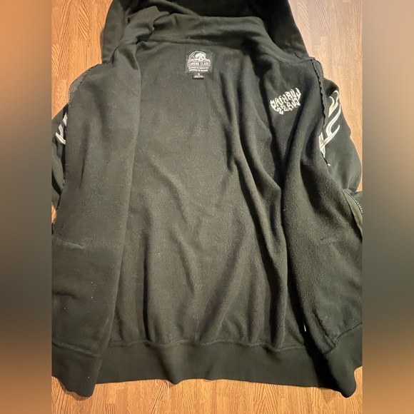 Lurking Class Skull Flame Womens Full Zip Hoodie *Great Cond* Sz. S - Picture 2 of 11